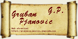 Gruban Pjanović vizit kartica